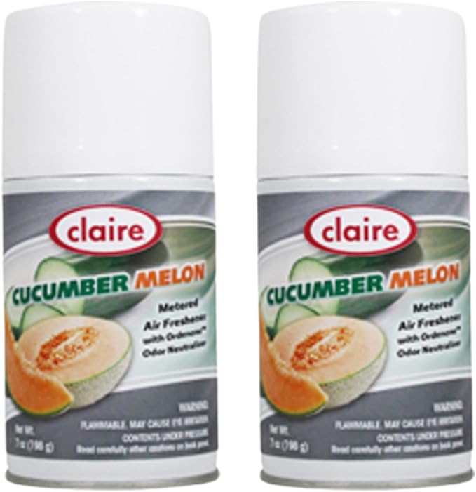 Claire CL109 Cucumber Melon Metered Air Freshener; 7 Oz. Net Wt., (2 Pack)