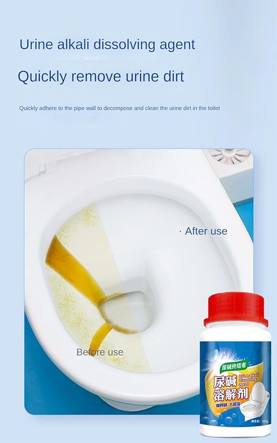 Toilet Urine Alkali Cleaner - Deodorization and Odor Removal, Urine Alkali Cleaner for Household Use with Yellow Stains in Urinals