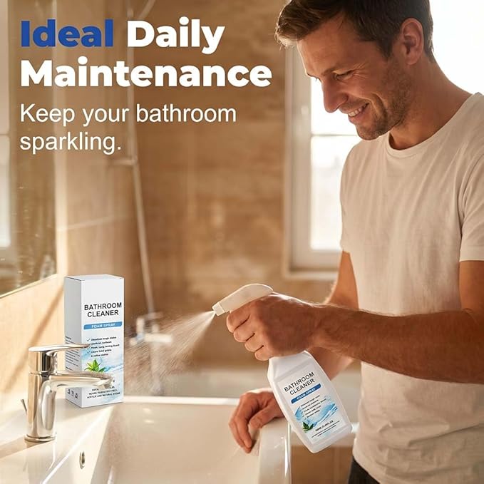 Bathroom Cleaner, 2026 New Foam Spray for Home Use, Powerful Cleaner for Shower and Tile, Cleaning Spray for Families (1)