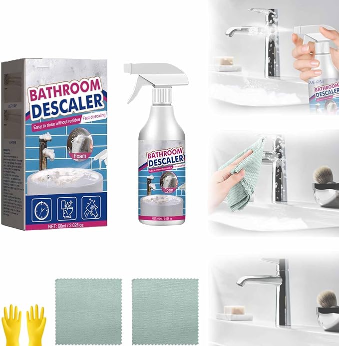 Crepuscute Foam Cleaner, Reshline Stubborn Stains Cleaner, Bathroom Descaler Stubborn Stains Cleaner, All-Purpose Bathroom Descaler Foam Spray (1)