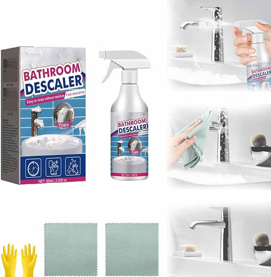 Crepuscute Foam Cleaner, Reshline Stubborn Stains Cleaner, Bathroom Descaler Stubborn Stains Cleaner, All-Purpose Bathroom Descaler Foam Spray (1)