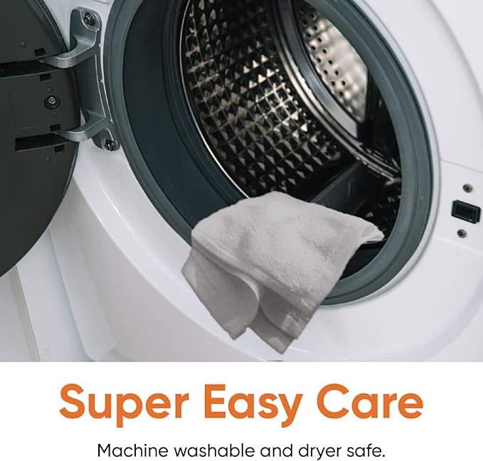 Superio Cotton Terry Washcloths Grey Towels 100% Cotton Cleaning Cloth 16" Rags Wash Clothes for Body and Face, Spa Towels, Multi Purpose (18, 16"x16")