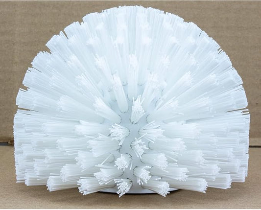 SPARTA Industrial Tank Brush Head Pipe Brush Head, Drain Brush with 3/4" Thread Hole (Handle Not Included) for Commercial Use, Plastic, 5 x 3.9 Inches, White, (Pack of 2)
