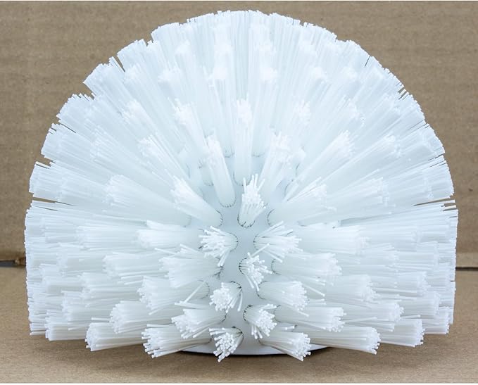 SPARTA Industrial Tank Brush Head Pipe Brush Head, Drain Brush with 3/4" Thread Hole (Handle Not Included) for Commercial Use, Plastic, 5 x 3.9 Inches, White