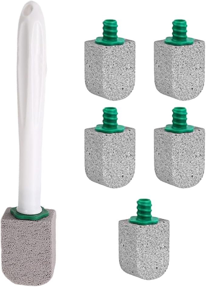 Pumice Stone Toilet Bowl Cleaner, Bathroom Cleaner Brush, Toilet Bowl Stain Remover Eraser, Commode Deep Cleaning Accessories, Cleans Hard Water Ring/Calcium Buildup/Stains