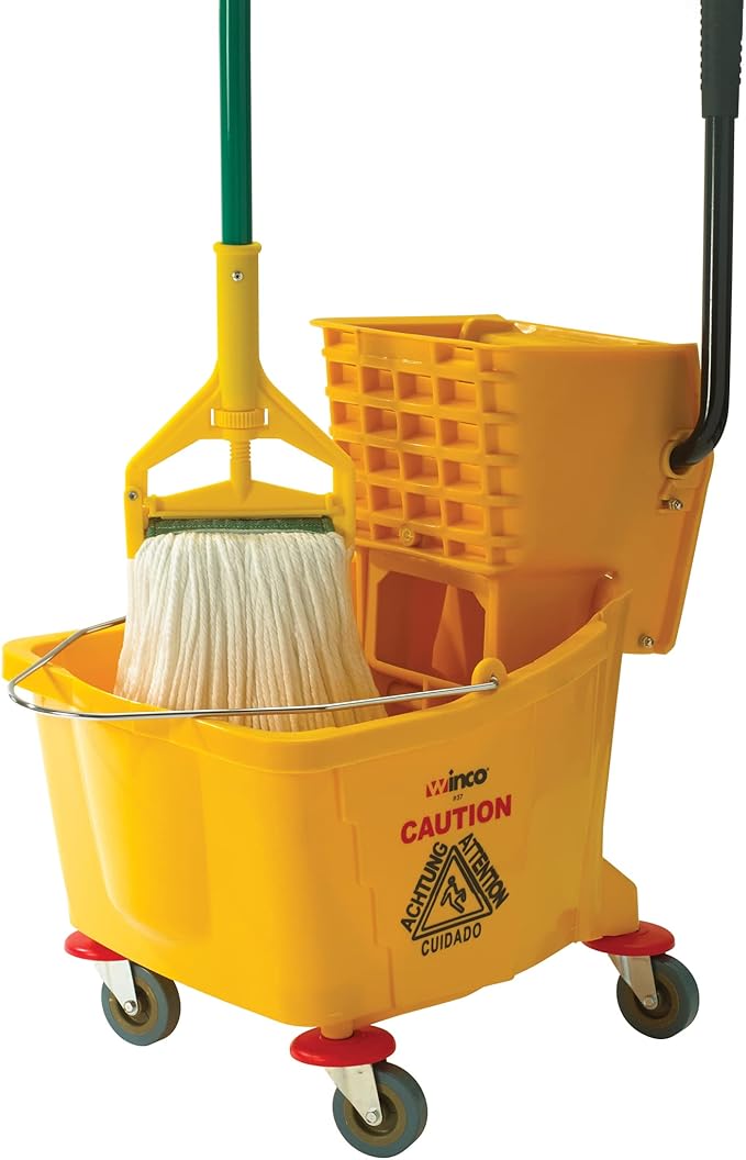 Winco Microfiber Commercial Microfiber Mop Head with Looped Ends, Large