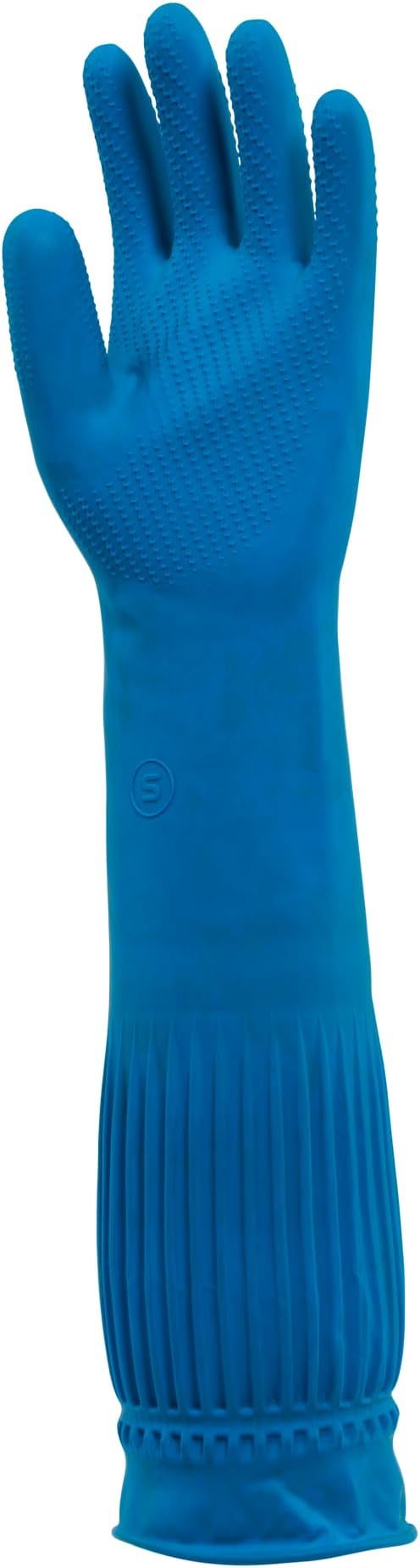 ETERNA Gloves Extra Long, Gloves for Laundry, Kitchen and Household Cleaning, Brush Effect on Fingers, Longer Lenght with Expandable Sleeve, Size M, 3.63 Oz