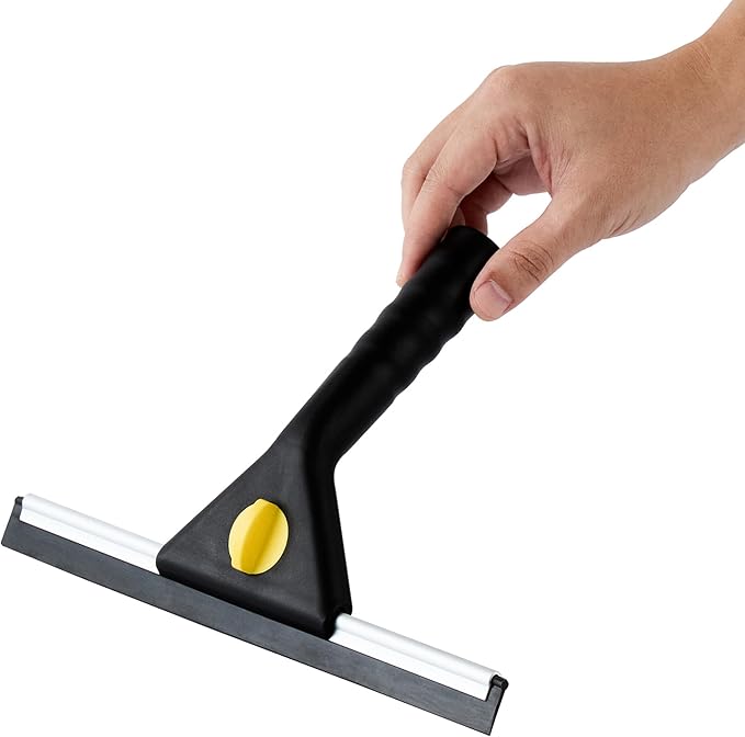 Restaurantware-Clean Tek Professional 9.84 Inch Window Squeegee, 1 Window Cleaning Squeegee with Rubber Blade - All-Purpose, for Mirror Or Glass Door, Black Plastic Wiper with Aluminum Frame