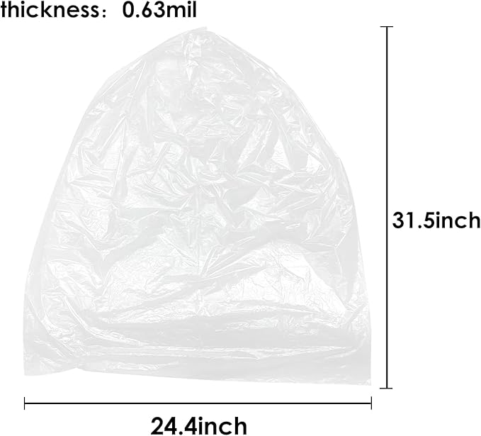 13 Gallon 120 Counts Strong Trash Bags Tall Kitchen Garbage Bags by Teivio, 12 Gallon 13 Gallon 14 Gallon, Multi-Use Bin Liners, Plastic Bags for Home Office Kitchen Yard Industrial, Clear