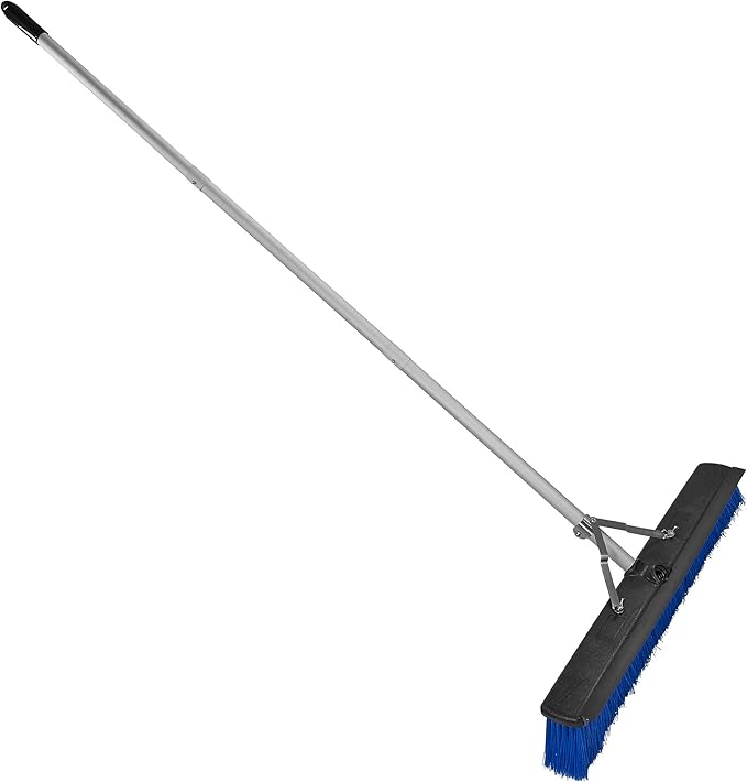 SPARTA Sweep Complete Floor Sweep with Squeegee for Catering, Buffets, Restaurants, Stainless Steel, 24 Inches, Blue (Pack of 3)