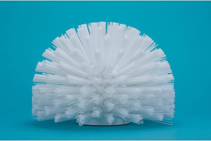 SPARTA Industrial Tank Brush Head Pipe Brush Head, Drain Brush with 3/4" Thread Hole (Handle Not Included) for Commercial Use, Plastic, 4.3 Inches, White (Pack of 2)