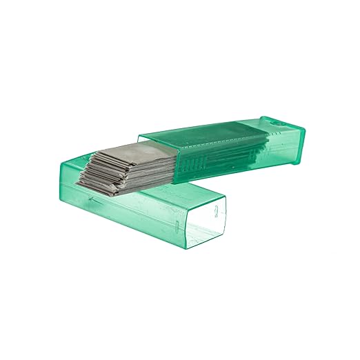 Unger Commercial Trim/Glass Scraper Replacement Blades – 10 Dispensers of 25, 4 Inch Carbon Steel High-Performance Blades for Professional Scrapers, TR100