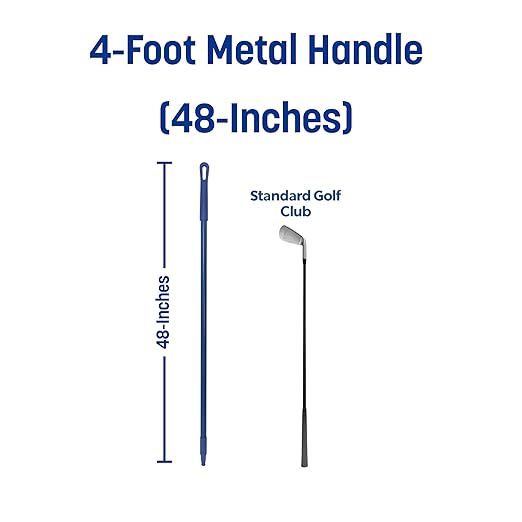 SPARTA 48" Fiberglass Replacement Handle with 3/4" Acme Thread Tip, Polyester Veil Reinforced, Hanging Cap, Commercial Cleaning, Blue