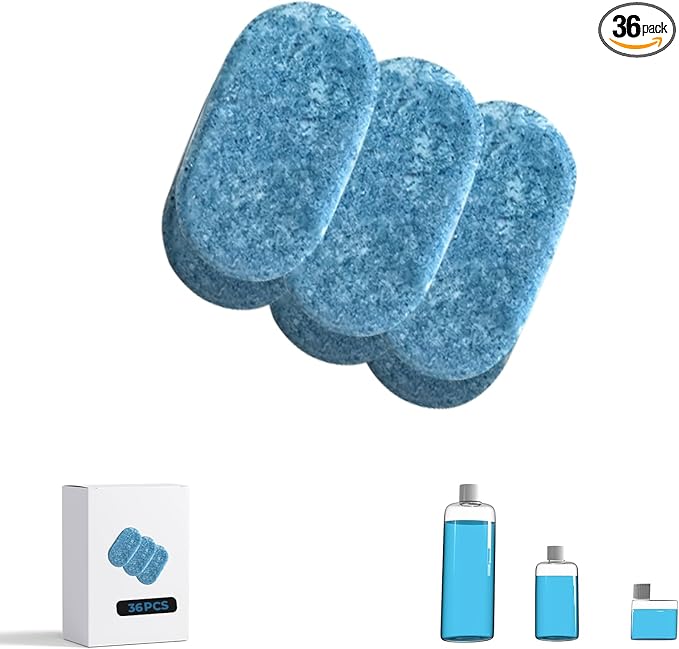 Toilet Foam Shield Tablets, Anti-Splash & Deodorizing Bathroom Freshener, Stain-Resistant Protective Foam Layer for Smart and Regular Toilets, 36 Tablets per Box