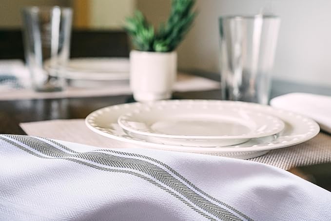 Avalon Kitchen Dish Towels Set (Value Pack of 15) Size 15x25 Inch, 100% Cotton Soft & Absorbent Kitchen Towels, Tea Towels, Reusable Cleaning Cloths for Household Cleaning (Grey)