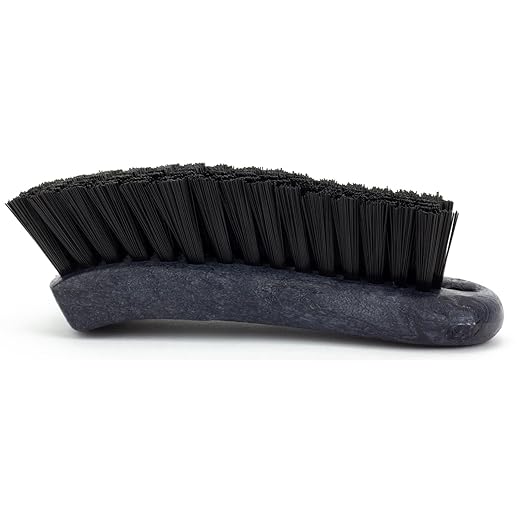 SPARTA Plastic Cutting Board Scrub Brush with Hanging Hole for Washing Cutting Boards, 6 Inches, Black, (Pack of 6)