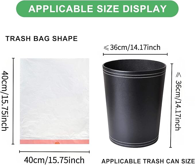 Drawstring Smal Trash Bags 1.6-Gallon - Clear White 125 Count Mini Bulk Disposable Garbage Bag Strong Thick Tiny Plastic Can Liners for Kitchen Bathroom Office Car Waste Basket No Scent