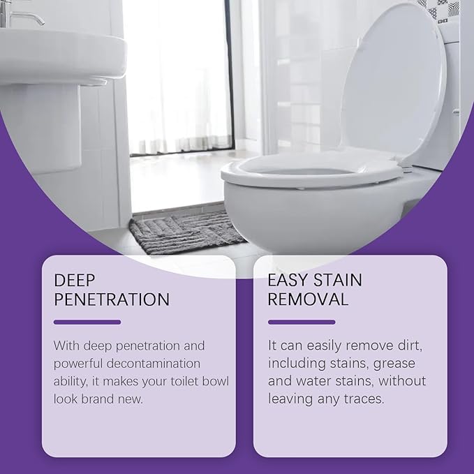 Ultra Foaming Toilet Cleaner Powder Pouches Self-Activating Cleaning Foam Easy Deep Clean for Home & Bathroom ﻿