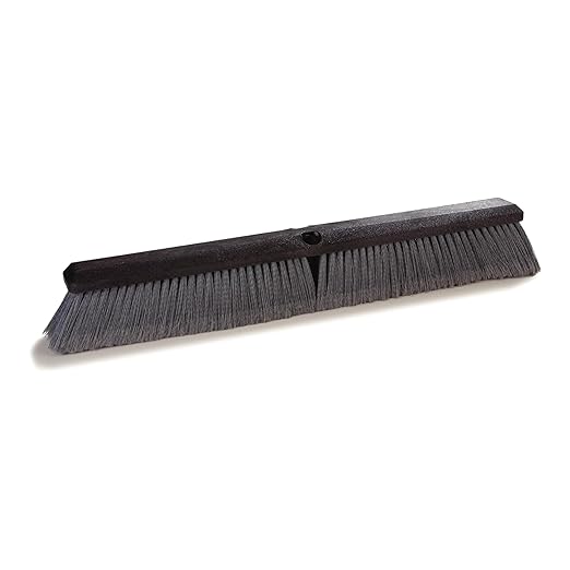 SPARTA Flo-Pac Plastic Flagged Sweep, Floor Sweep for Cleaning, 18 Inches, Gray