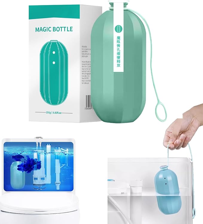 Toilet Cleaner – Automatic Hands-Free Toilet Tank Cleaning Device, Bowl Freshener That Reduces Stains,Long-Lasting Drop-In Cleaner for Home & Business (1)