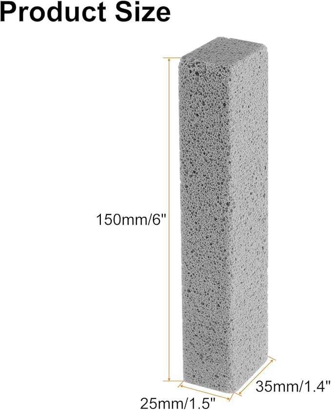 HARFINGTON 16pcs Natural Pumice Stone, Toilet Bowl Cleaner Pumice Stone for Hard Water Marks Cleaning on Toilets, Grills, Tiles, Grout, Sinks, Bathtubs, Pools, Gray