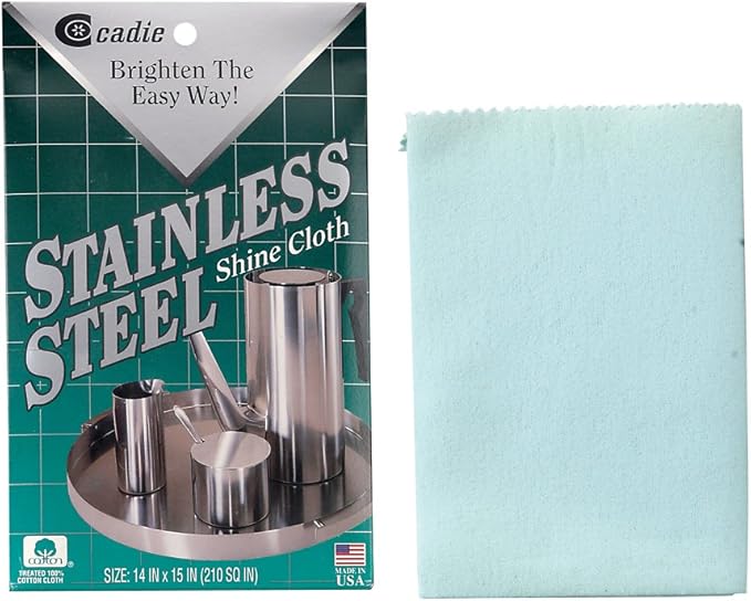 Stainless Steel Shine Cloth,Brighten The Easy Way ! By Cadie (1 Pack)