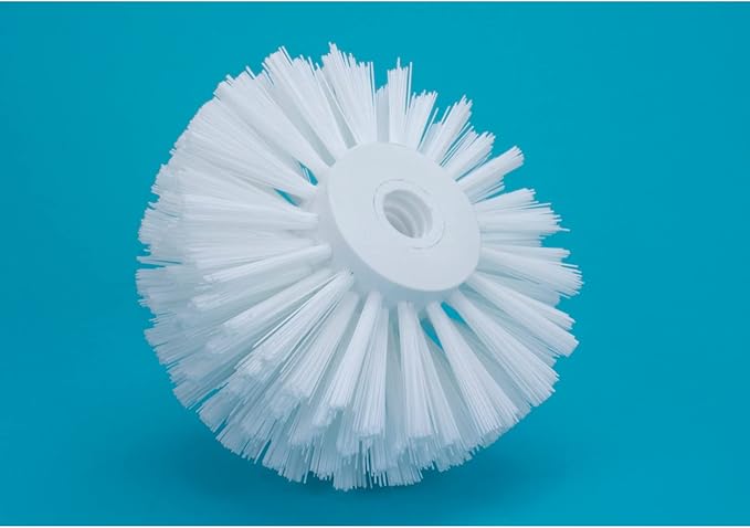 SPARTA Industrial Tank Brush Head Pipe Brush Head, Drain Brush with 3/4" Thread Hole (Handle Not Included) for Commercial Use, Plastic, 4.3 Inches, White (Pack of 2)