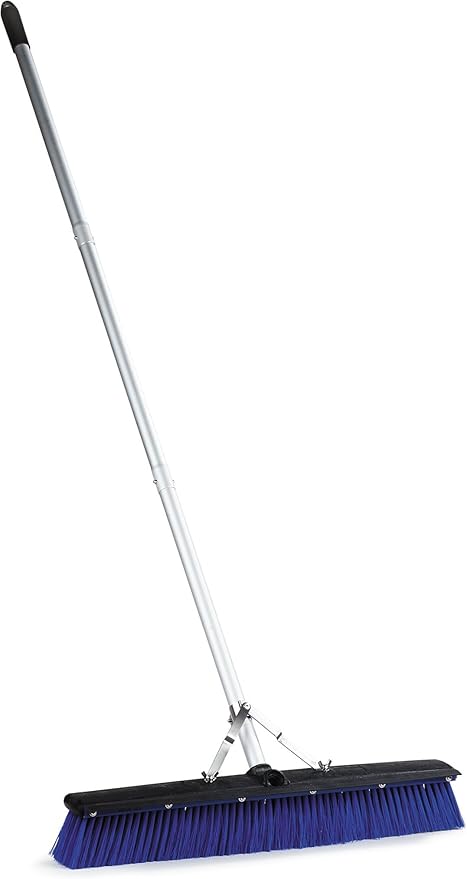 SPARTA Sweep Complete Floor Sweep with Squeegee for Catering, Buffets, Restaurants, Stainless Steel, 24 Inches, Blue (Pack of 3)