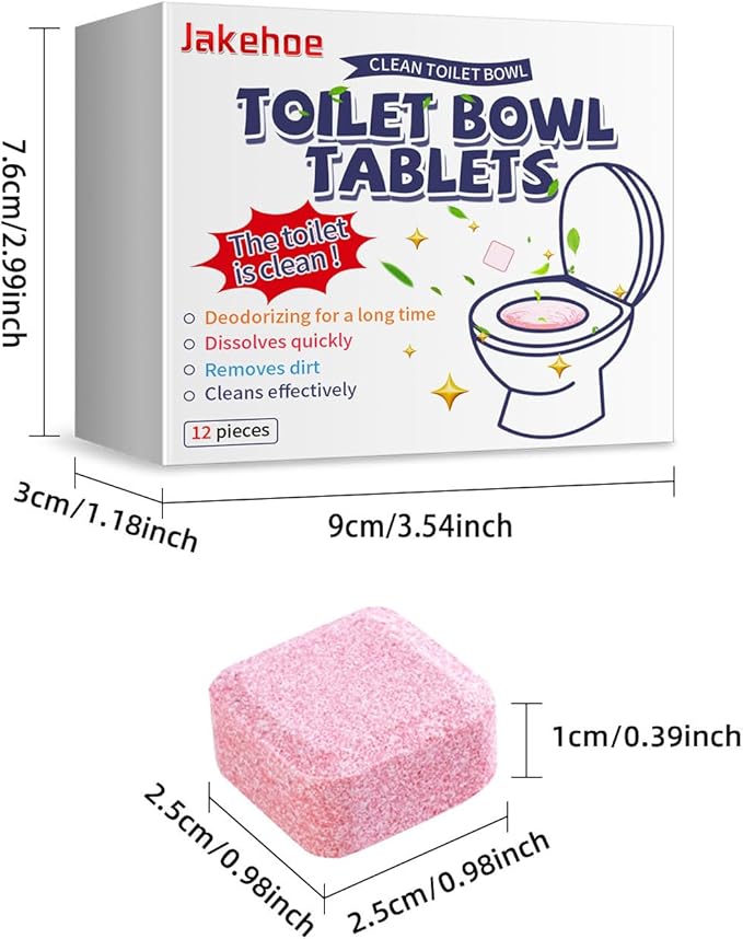 Toilet Bowl Cleaning Tablets, 24 Pieces, Quick Dissolving, Long-Lasting Deodorizer (2)
