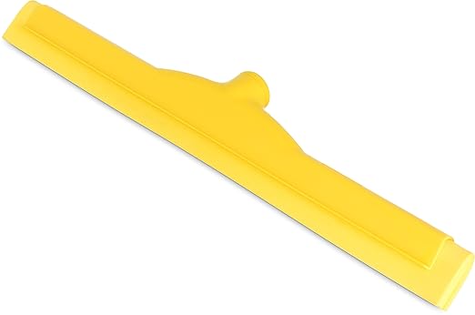 SPARTA 4156704 Plastic Floor Squeegee, Shower Squeegee With Double Foam For Window, Glass, Shower Door, Floor, Windshield, 18 Inches, Yellow, (Pack of 6)