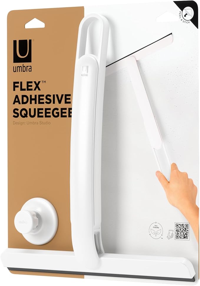 Umbra Flex Adhesive Squeegee, White (Pack of 3)