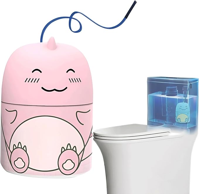 Toilet Cleaner & Toilet Deodorizer Wonder, Cute Dinosaur-Shaped Cleaning Tank Cleaner, Bottle Lasts for 90 Days, With Ocean, Jasmine, And Peach Scent Leaving Looking Fresh (1, Peach)