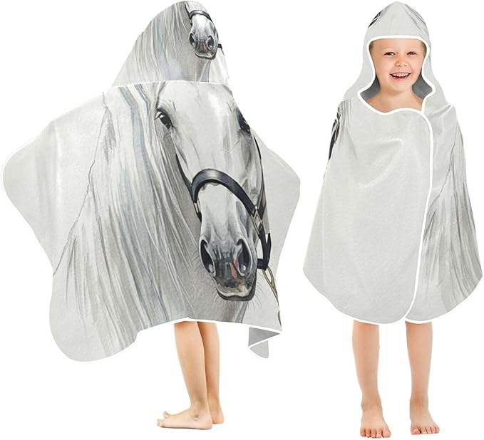 SUABO Kids' Bath Towels Hooded Towels for Boys Girls,Toddler Towels Multi-Purpose for Beach,Pool and Bathroom,23.5" x 50", Soft and Highly Absorbent