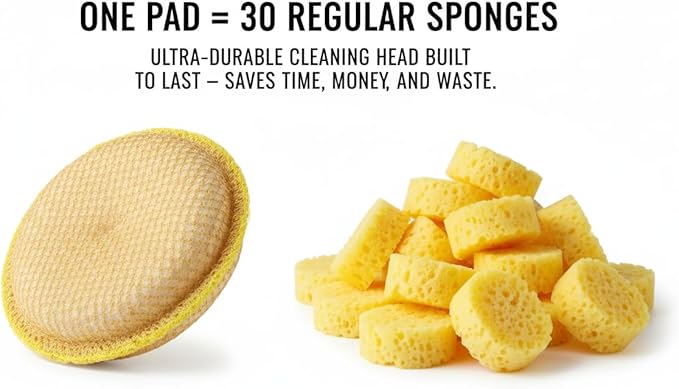 Dish Scrubbers Sponges Household Cleaning Supplies for Cleaning Dishes, Pots, Pans, Grills and Sinks