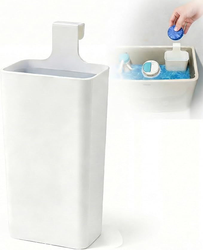 Toilet Tank Cleaning Tablet Holder (1 Pack), Hanging Rack Prevents Residue & Clogging, Slow-Release Design Extends Cleaner Tablet Life, Fits Most Standard Tanks