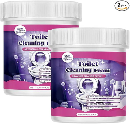 2026 Upgrade Fizz Clean Toilet Cleaner, Fizz Toilet Cleaning Foam, Fizz Cleaning Powder, Fizz Clean Foam Cleaner, Touch Free Foaming Foaming Powder – Bathroom Toilet Cleaning Powder (2pcs)
