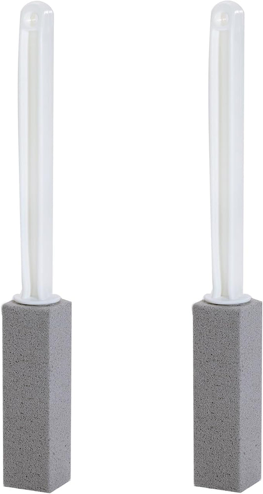 ARZQUT 2 Packs Pumice Cleaning Stone with Extra Long Handle, Pumice Stone for Toilet Bowl Cleaning for Cleaning Toilets, Bathtubs, Grills, Swimming Pools, Sinks