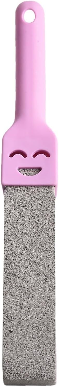 Natural Pumice Toilet Cleaning Brush With Ergonomic Handle For Removing Yellow Stains Rust Scale On Toilets Sinks Bathtubs Tiles Chemical-Free Multi-Use Bathroom for SURFACE Cleaner (Purple)