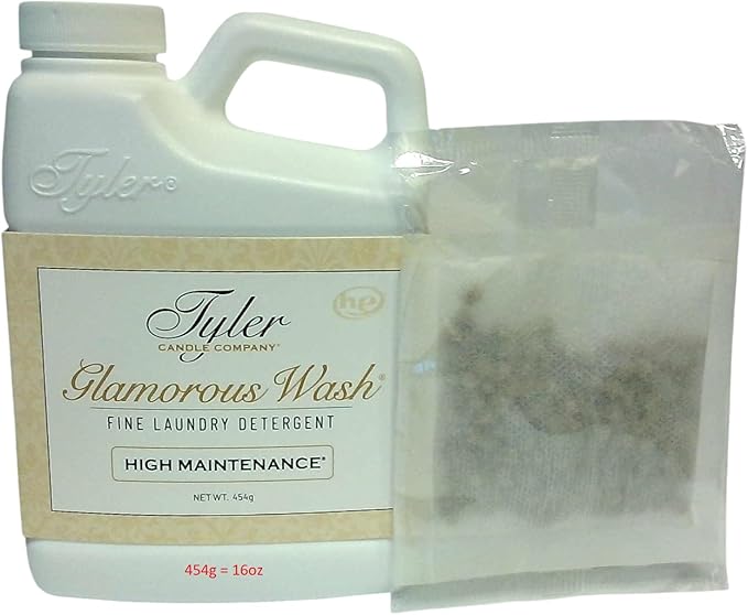 Tyler Candle Company High Maintenance Fine Laundry Detergent - 16 Fl Oz/with Dryer Sachet Single Pouch m