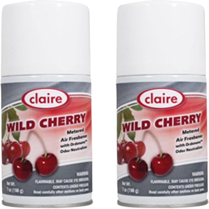 Claire CL107 Wild Cherry Metered Air Freshener; 7 Oz. Net Wt. (2 Pack)