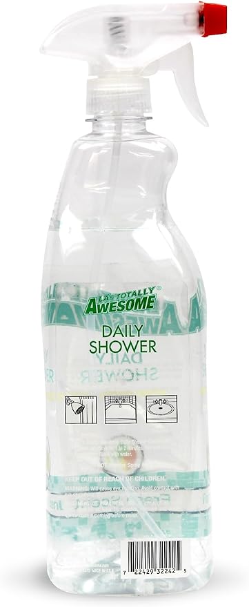 La's Totally Awesome Daily Shower Cleaner Spray, For Showers, Tubs and more, Plant-Derived Formula, 32 Fl Oz (Pack of 4)
