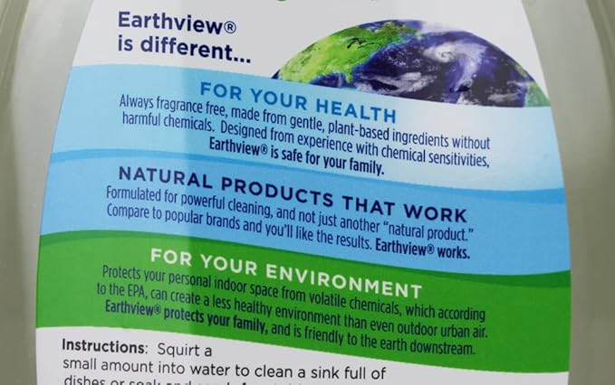 Fragrance Free Liquid Dish Soap, 24 Fl Oz | For Environmental Sensitivities | (MCS, EI, MI, SLS free, Sensitive Skin, Unscented, Plant/Mineral-Derived, Eco-Friendly, No Harsh Chemicals)