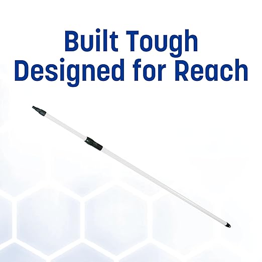 SPARTA 4102002 Spectrum Fiberglass Broom Handle, Mop Handle, Replacement Handle With Acme Threaded Tip For Commercial Cleaning, 4.5 To 8 Feet, White