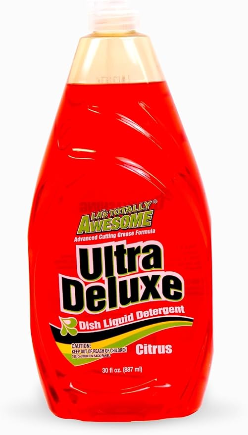 La's Totally Awesome Dish Soap Liquid – Citrus Scent (30 fl oz, Pack of 3) – Grease-Fighting Dishwashing Liquid from Awesome Cleaner Brand