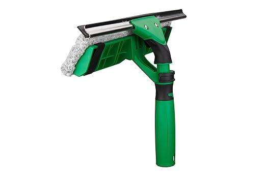 Unger Commercial VisaVersa Window Cleaning Washer and Squeegee Pro Tool 18”/45cm - 2-in-1 Design with Microfiber Pad for Window Cleaners - VV450