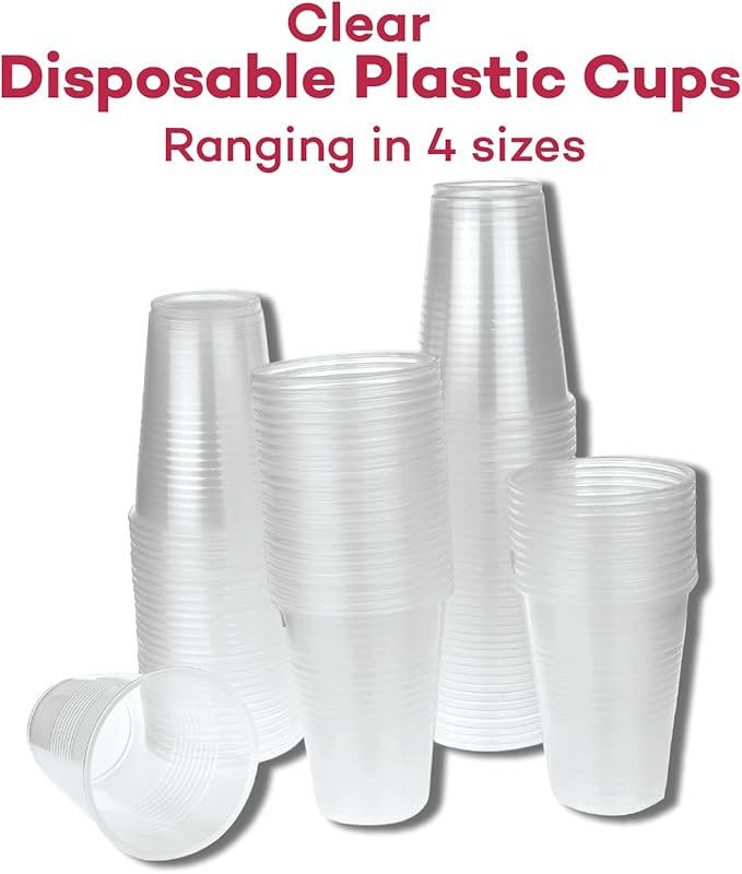 Dealmed Professional 9 oz. Disposable Plastic Cups - 100% Recyclable for Healthcare, Dental, Veterinary & Food Service Use (Pack of 100)