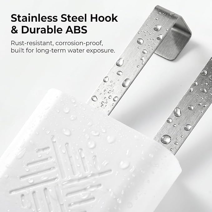 2 Pcs Toilet Tank Cleaning Tablet Holder, Hanging Toilet Tank Cleaner Caddy, Bleach Tablet Bracket, Bowl Cleaner Carrier for Polluting Water Tank, 7.6'' x 2.7'' x 1.57'' (COLOR:White)