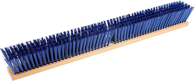 Restaurantware-BROOM HEAD ONLY: Clean Tek Professional 30-Inch Broom Head, 1 Heavy-Duty Push Cleaning Tool - Handle And Brace Sold Separately, Heavy Plastic Bristles, Wooden, Commercial Use