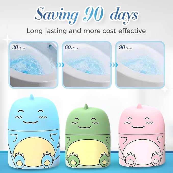 Toilet Bowl Cleaner Bottle, Automatic Bathroom Toilet Tank Cleaner with Ocean Scent,One bottle lasts for 90 days (3, MIX C)