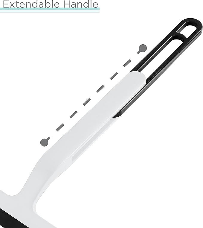 Bath Bliss Extendable Suction Hook Squeegee, Chrome